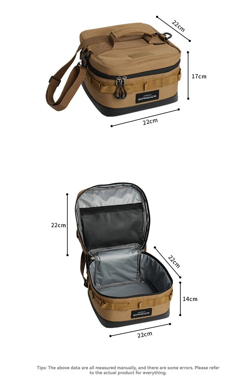 Large insulated picnic cooler bag by Home Sweet Home with adjustable shoulder strap and multiple compartments for food and drinks.