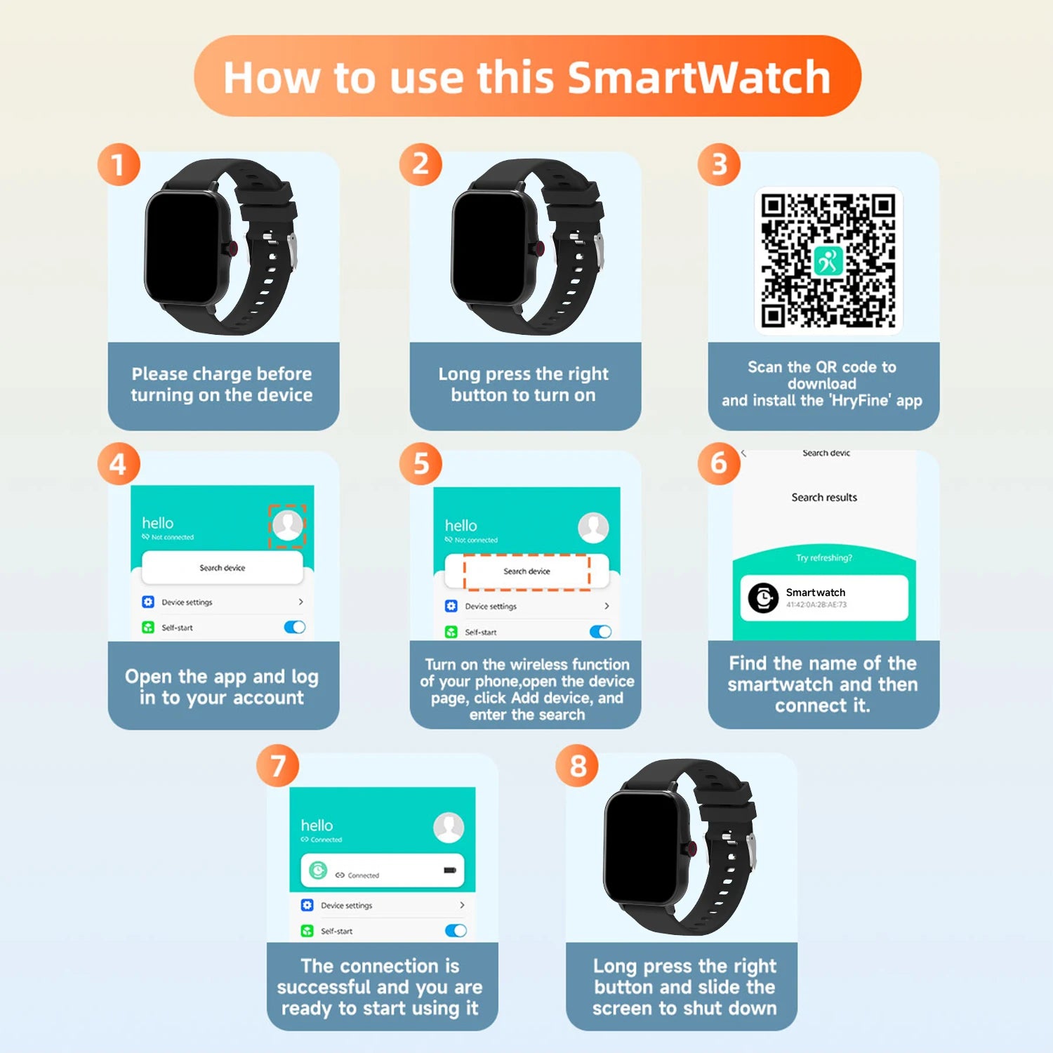 Smartwatch with Bluetooth Call, Voice Assistant & Fitness Tracker