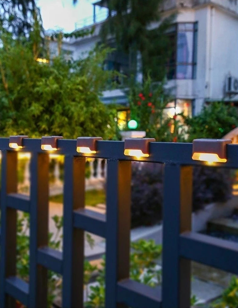 Solar LED Deck & Step Lights — Waterproof Outdoor Garden Stair Lamp, 1–12 Pack