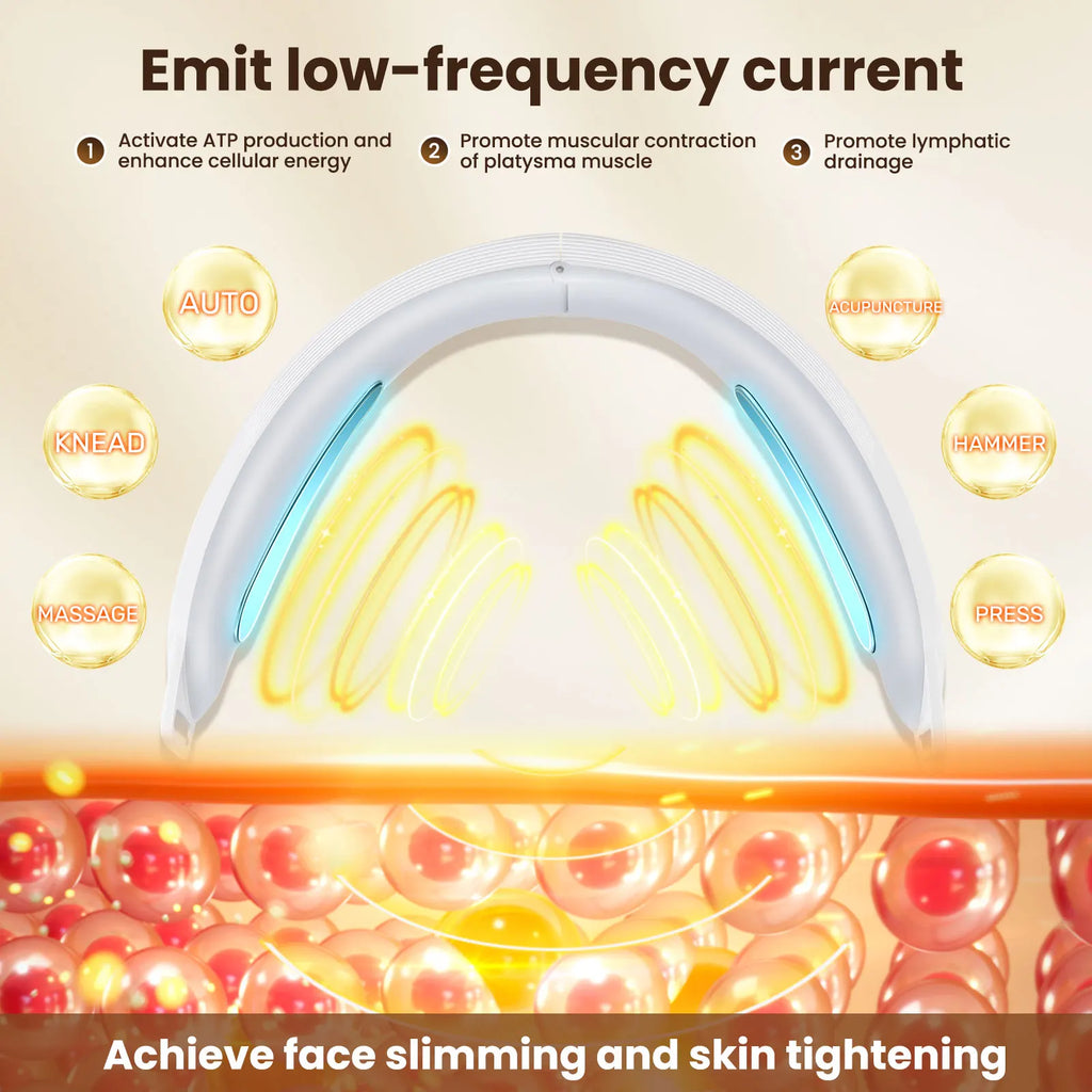 EMS V-Face Lifting Beauty Device — 6 Modes, 8 Levels, Micro-Current Facial Massager