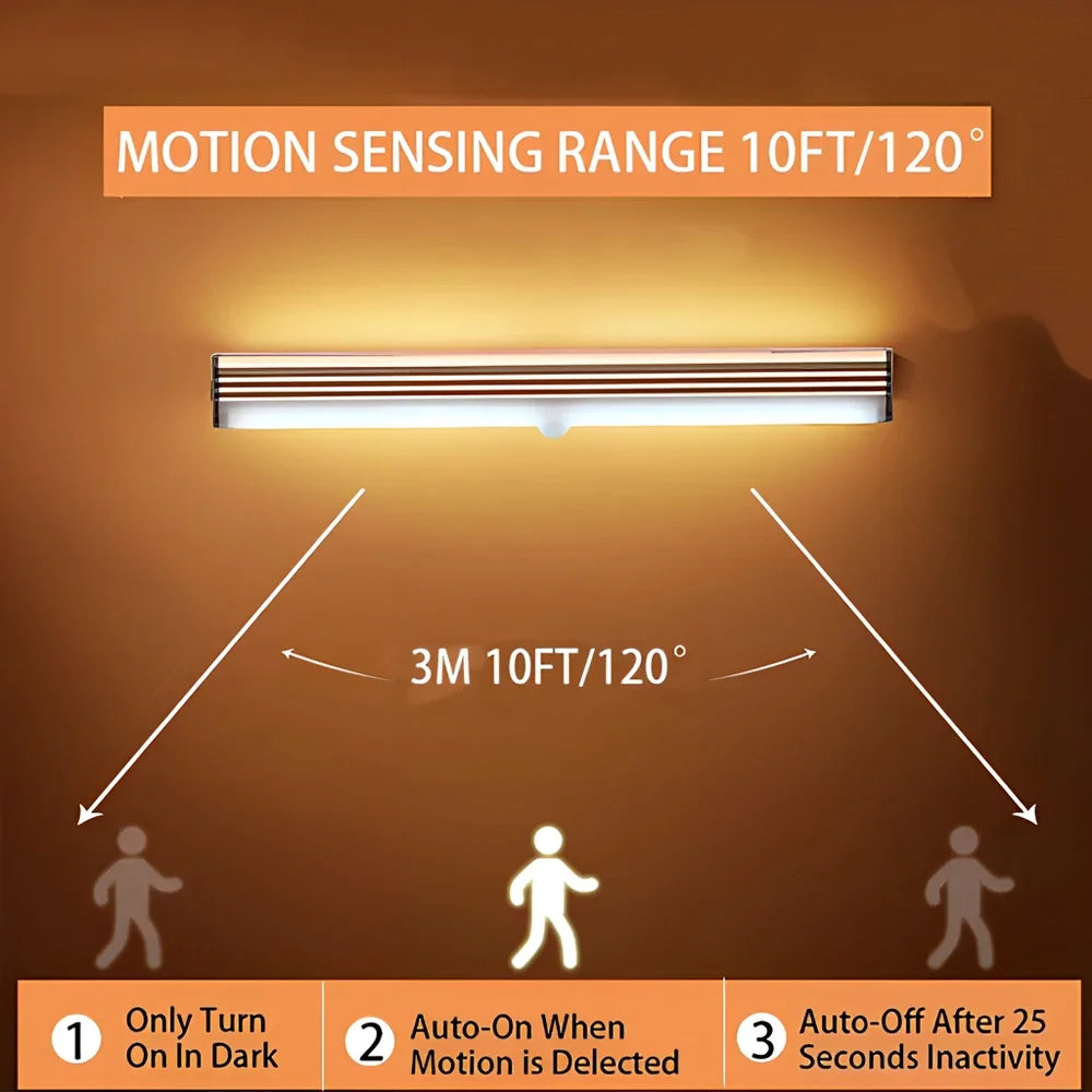USB Rechargeable Motion Sensor Night Light — Magnetic LED Strip, 4 Sizes