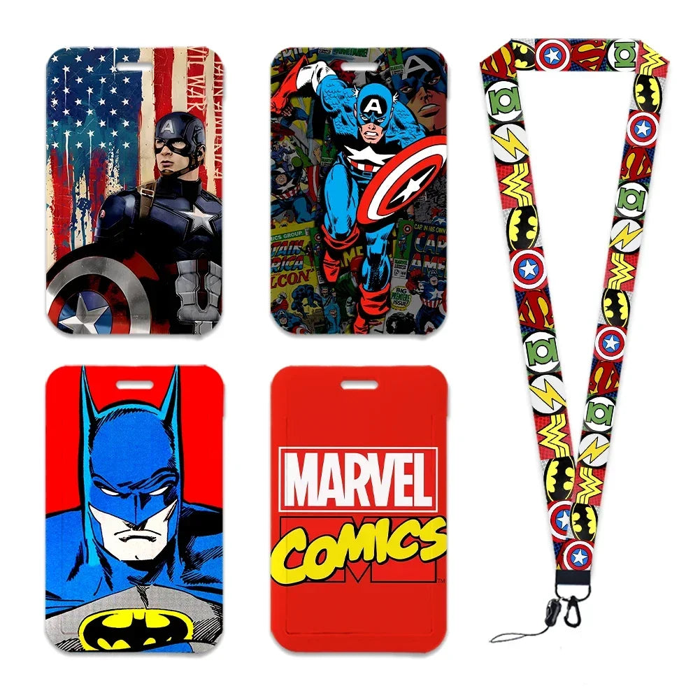 Marvel Character Card Holder with Lanyard | ID Card Holder Keychain