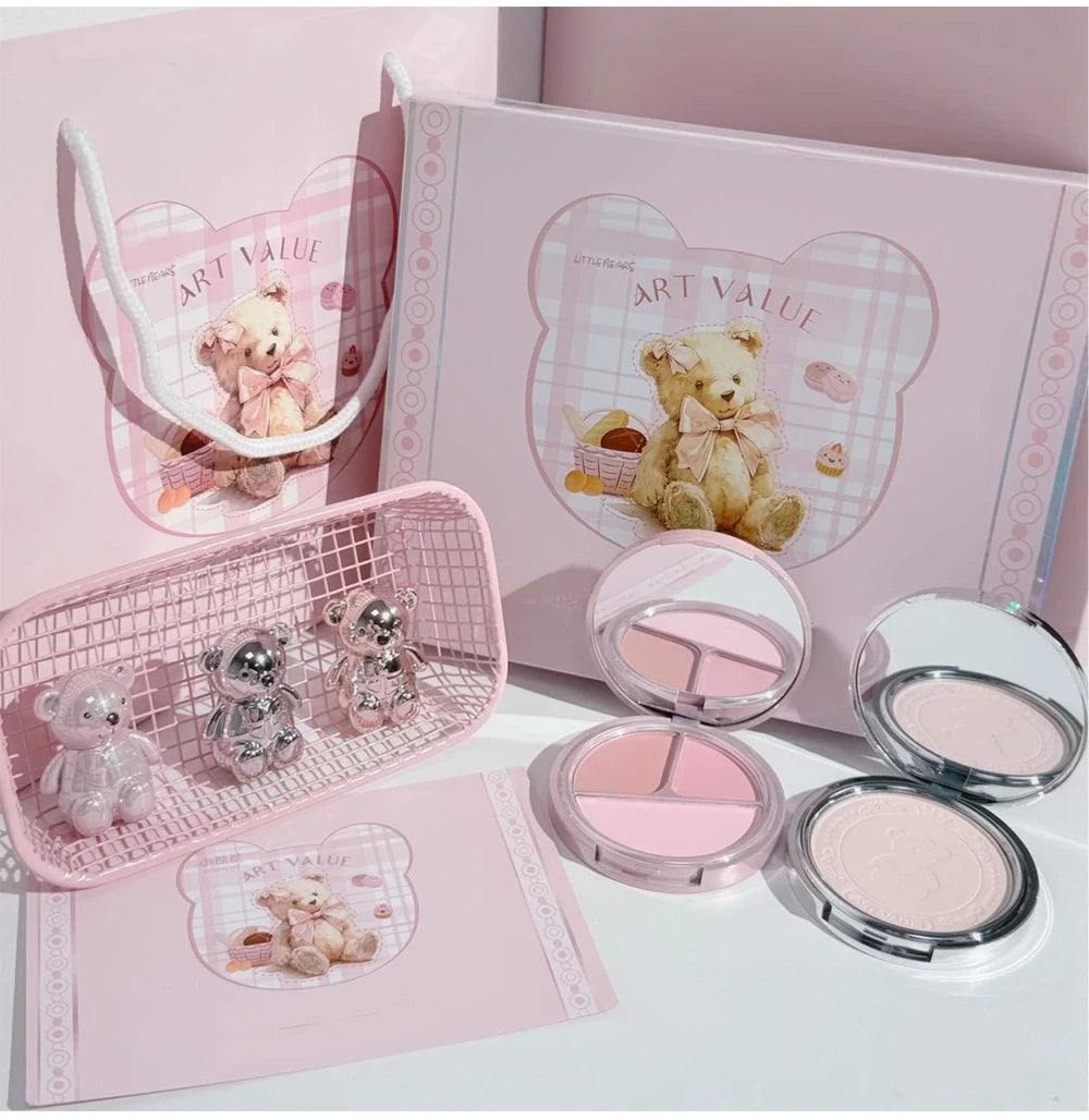 7-Piece Makeup Gift Set | Lip Mud, Pressed Powder, Blush, Eyeshadow Palette & Necklace