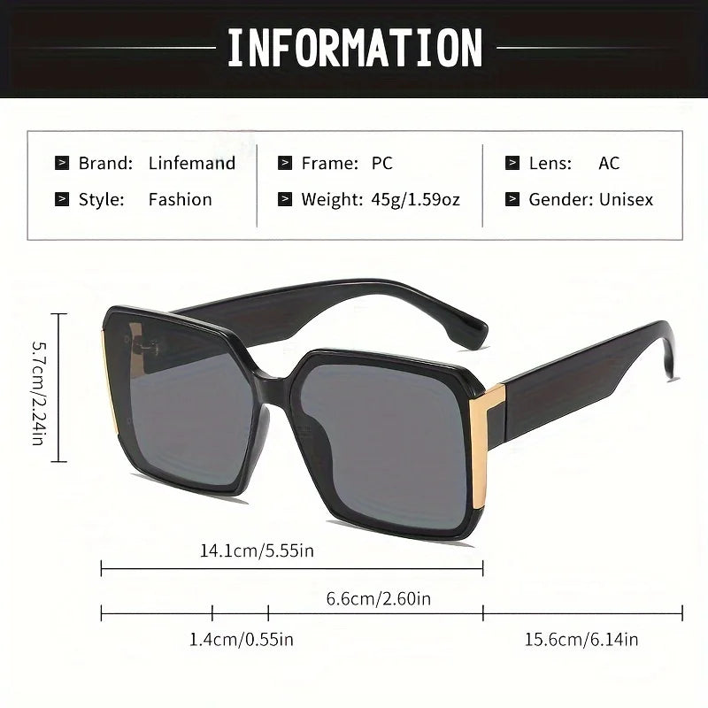 Oversized Rectangle Fashion Sunglasses