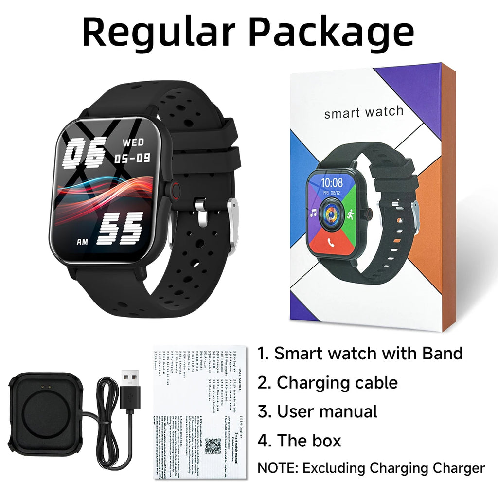 Smartwatch with Bluetooth Call, Voice Assistant & Fitness Tracker