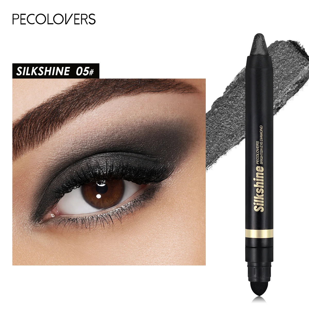 Metallic Glitter Eyeshadow Stick – Matte & Shimmer Waterproof Pearlescent Eye Pen