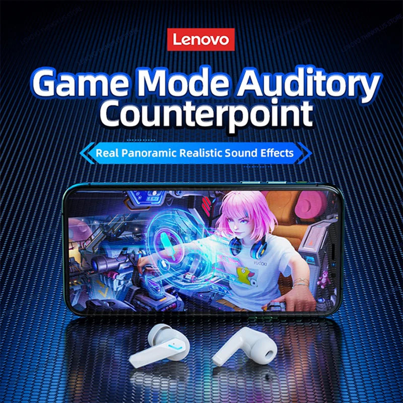 Lenovo GM2 Pro Wireless Gaming Earphones — Bluetooth 5.4, Dual Mode, ENC Noise Reduction
