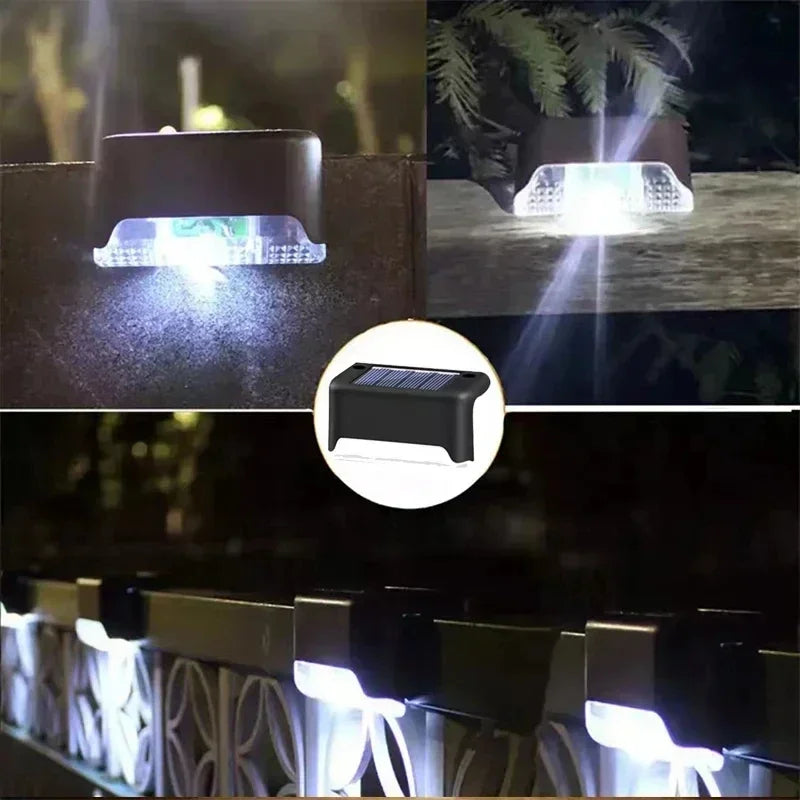 Solar LED Deck & Step Lights — Waterproof Outdoor Garden Stair Lamp, 1–12 Pack