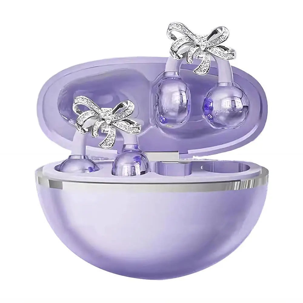 Vivo Open-Ear Bluetooth Clip-On Earbuds with Crystal Bowknot Earrings
