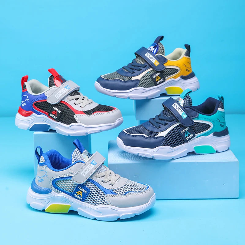 Boys Breathable Mesh Trainers – Lightweight Summer Sport Shoes for Kids