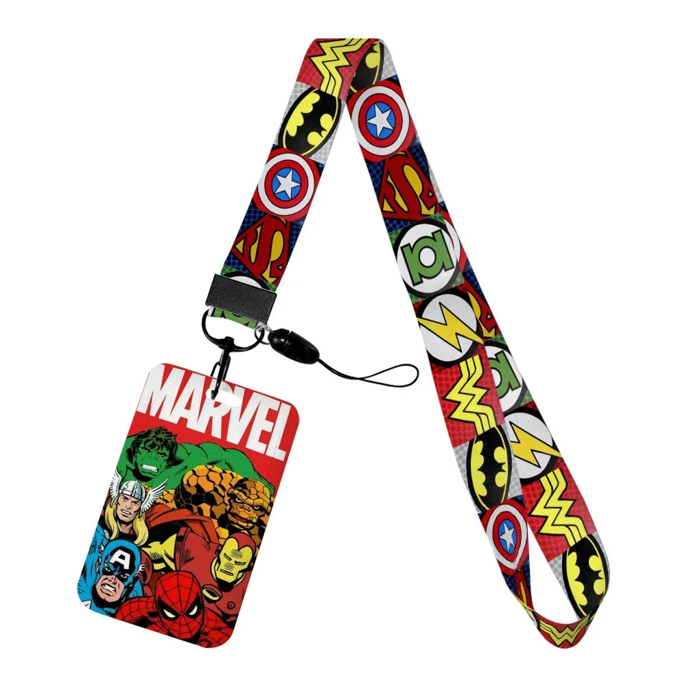 Marvel Character Card Holder with Lanyard | ID Card Holder Keychain