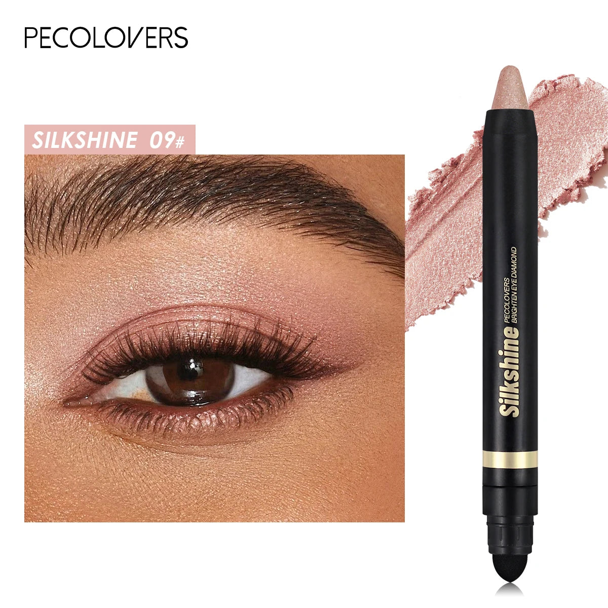 Metallic Glitter Eyeshadow Stick – Matte & Shimmer Waterproof Pearlescent Eye Pen