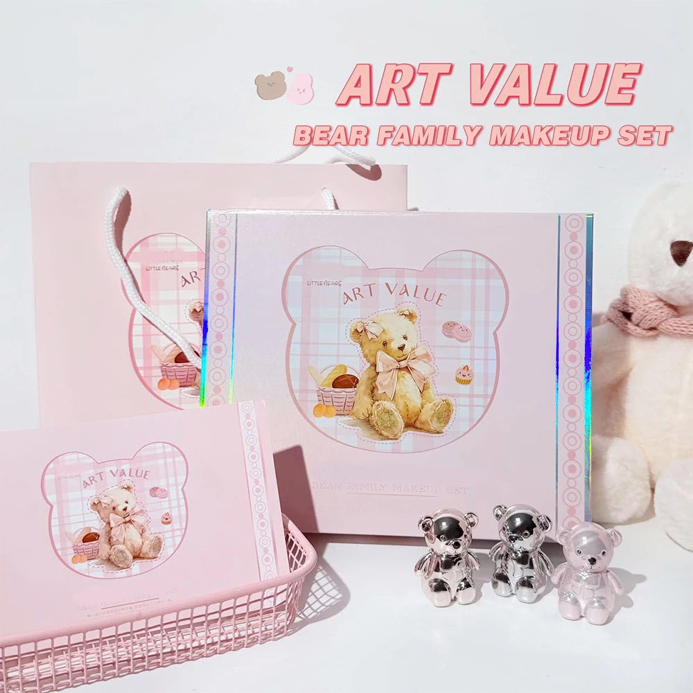 7-Piece Makeup Gift Set | Lip Mud, Pressed Powder, Blush, Eyeshadow Palette & Necklace