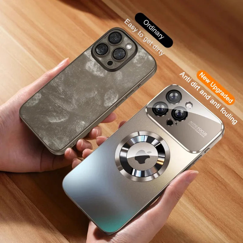 Home Sweet Home MagSafe iPhone case with clear glass camera protection, designed for secure attachment and stylish protection.