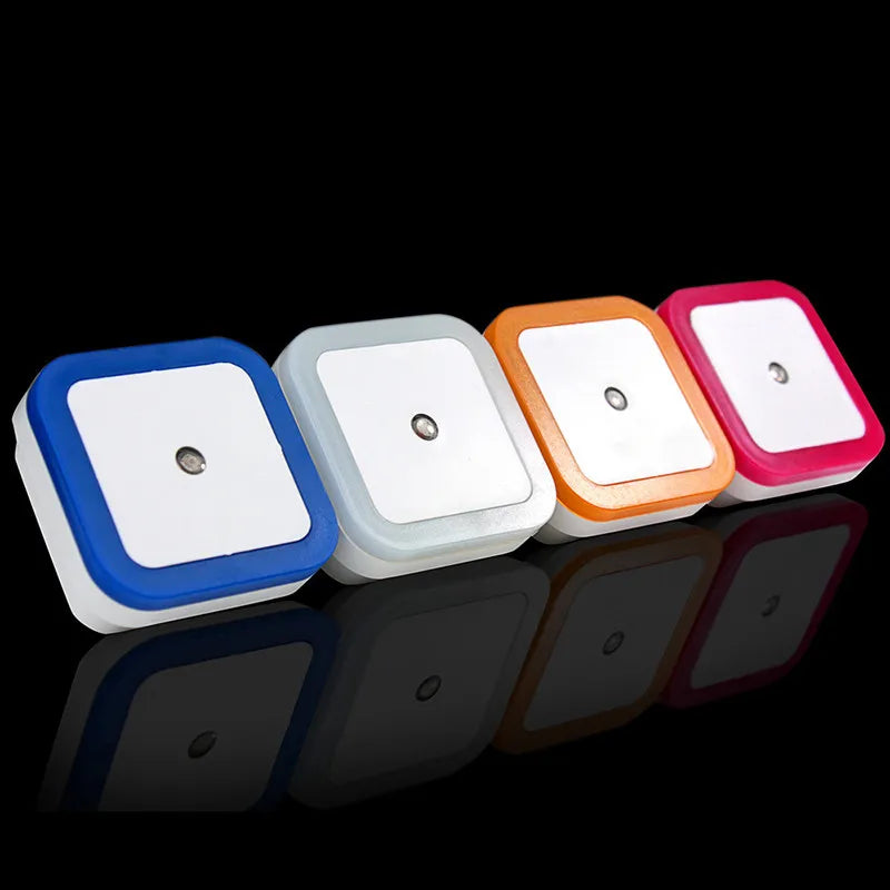 Wireless LED Night Light — Auto Light Sensor, EU & US Plug, 4 Colours