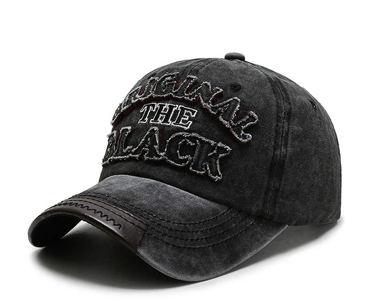 Retro Washed Cotton Baseball Cap – Unisex Curved Brim Sun Hat
