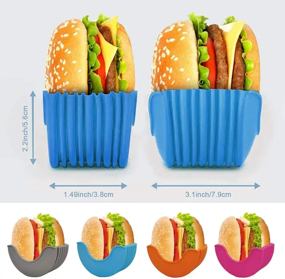 Silicone Burger Rack Holder Reusable BBQ Burger Stand