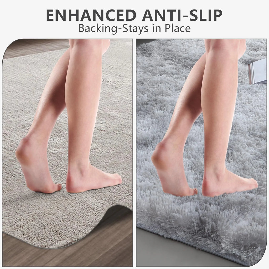 Ultra-Soft Puffy Rug – Fluffy Indoor Floor Mat for Bedroom, Living Room