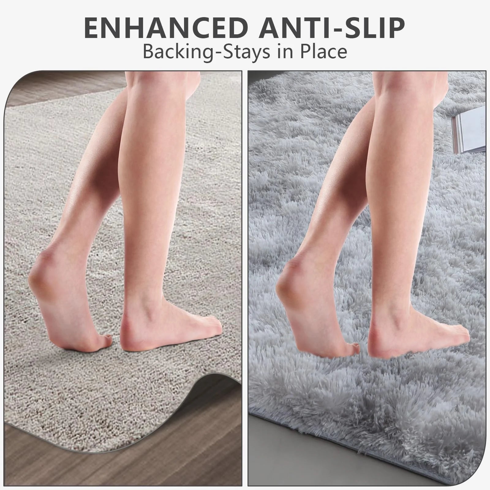 Ultra-Soft Puffy Rug – Fluffy Indoor Floor Mat for Bedroom, Living Room