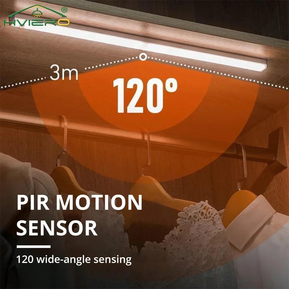 USB Rechargeable Motion Sensor Night Light — Magnetic LED Strip, 4 Sizes