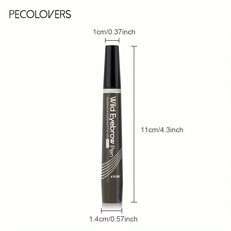 4-Tip Eyebrow Tattoo Pen – Waterproof Liquid Microblading Pencil, 6 Shades