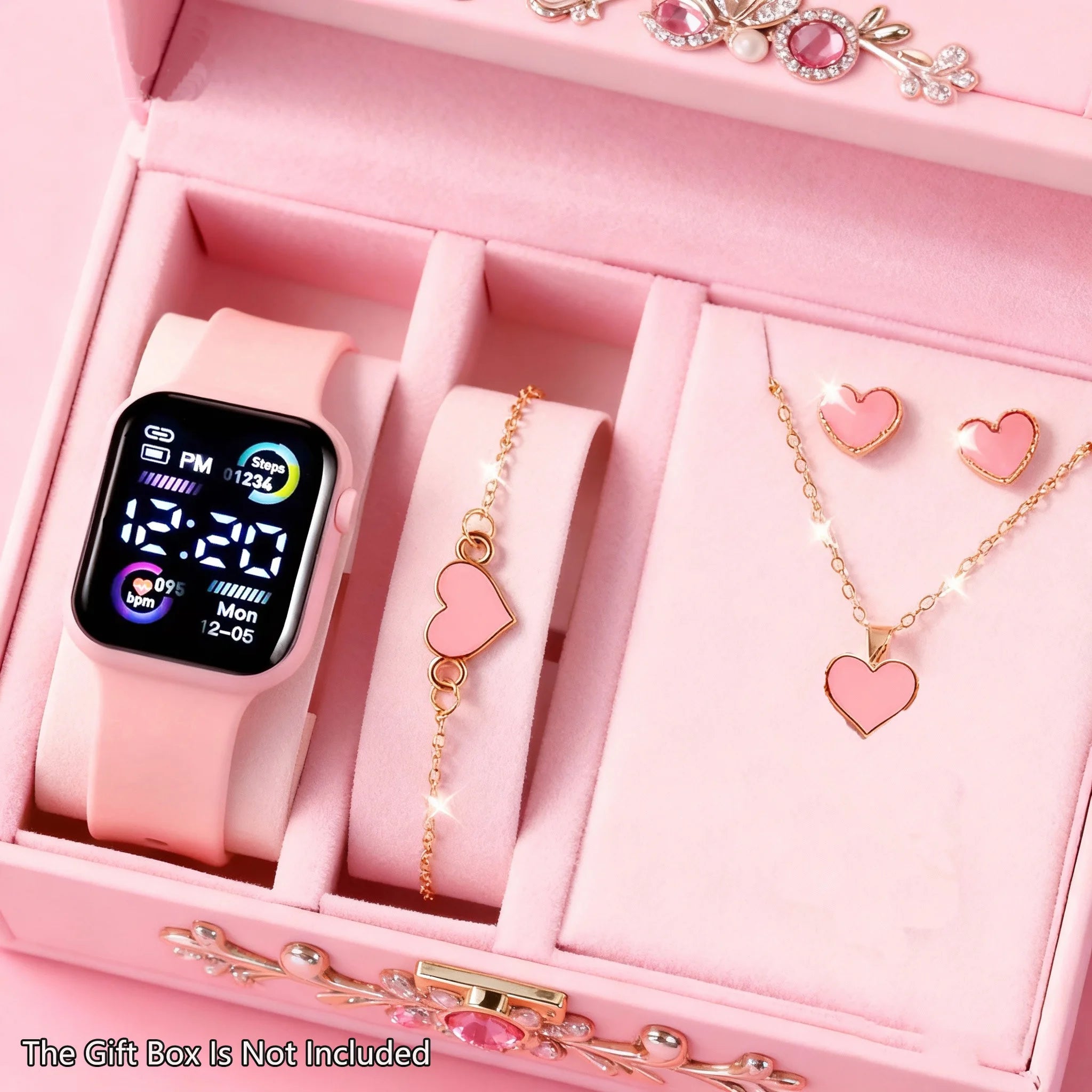 Fashion Electronic Watch & Jewellery Gift Set for Teens – 5 & 6 Piece