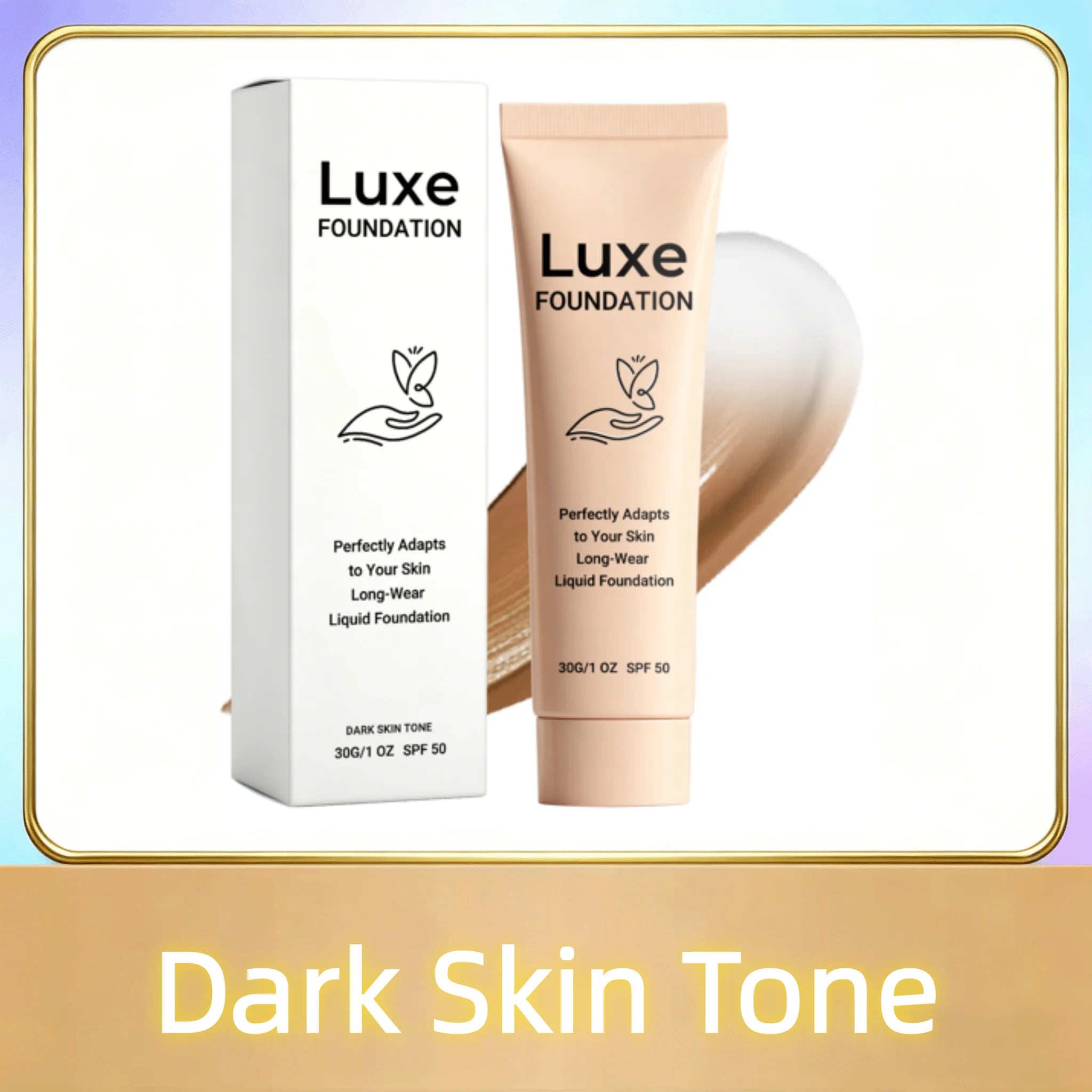 LUXE SPF 50 Colour-Changing Foundation | Self-Adjusting Skin Tone | 30g