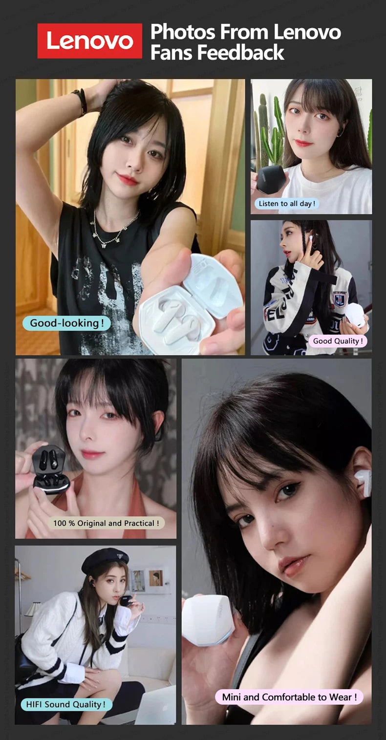 Lenovo GM2 Pro Wireless Gaming Earphones — Bluetooth 5.4, Dual Mode, ENC Noise Reduction