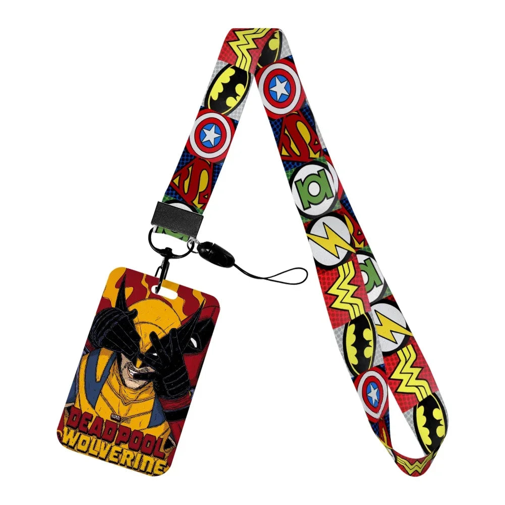 Marvel Character Card Holder with Lanyard | ID Card Holder Keychain