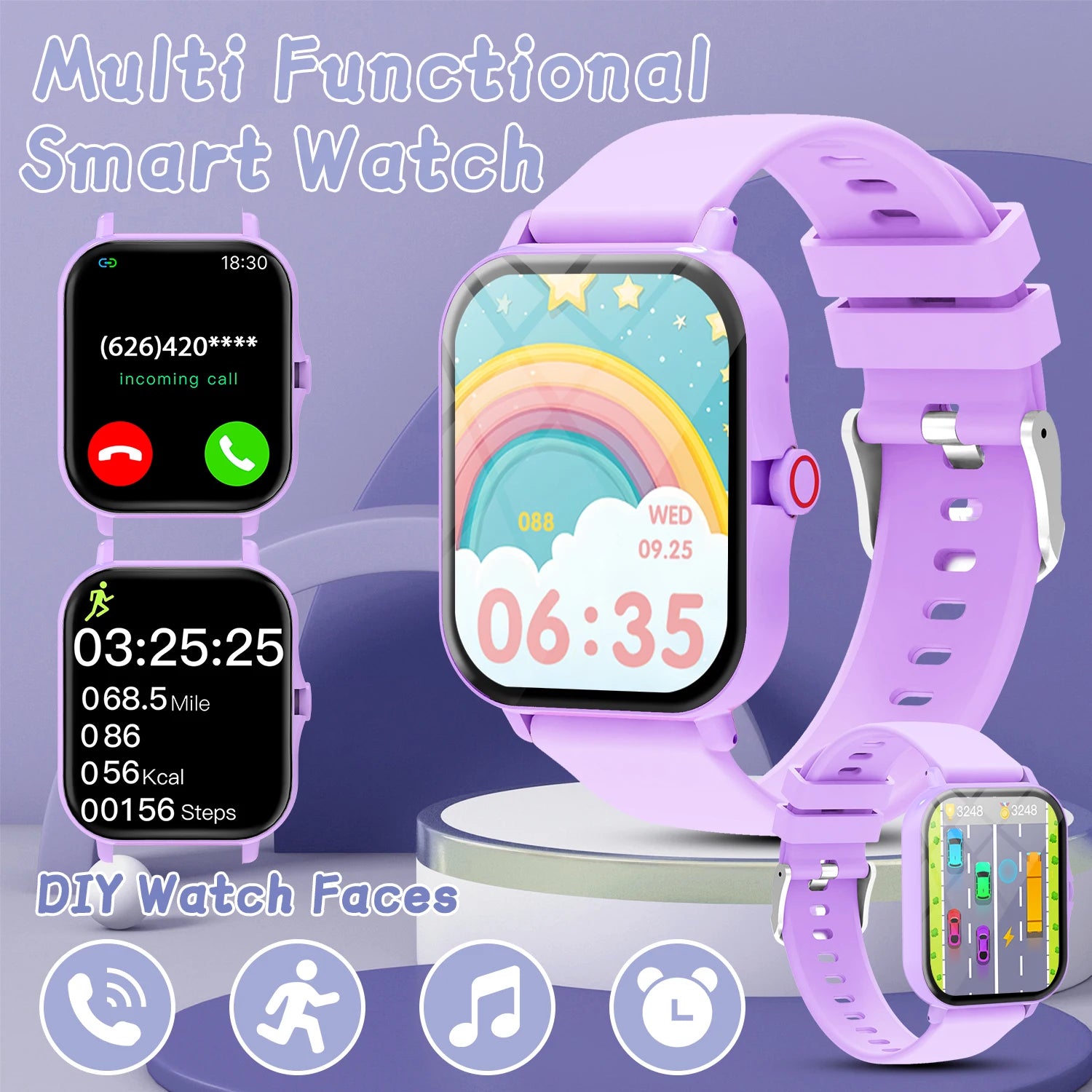 Smartwatch with Bluetooth Call, Voice Assistant & Fitness Tracker
