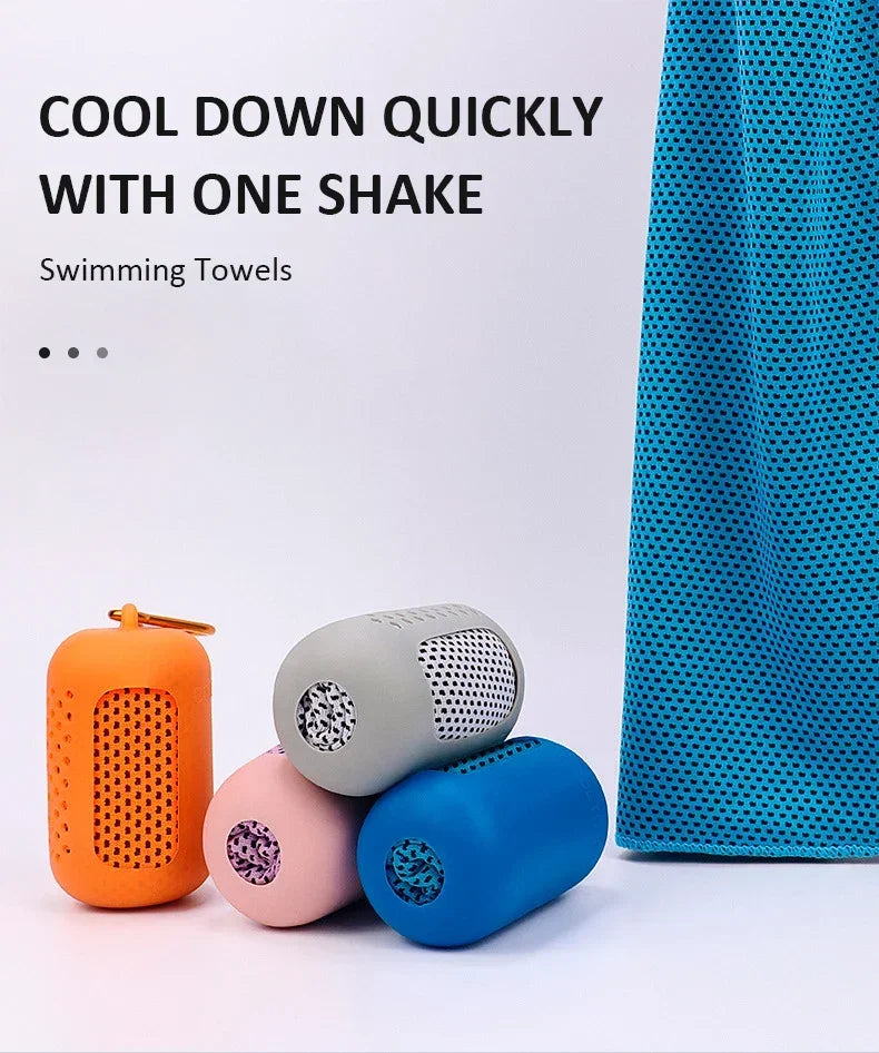 Microfibre Cooling Ice Towel – Quick-Dry Sports Towel for Gym, Running & Outdoor