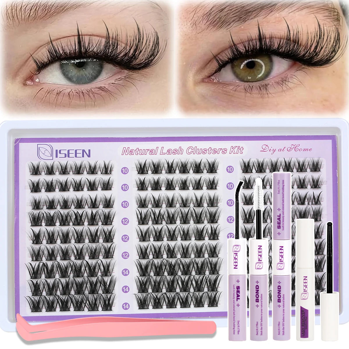 DIY Eyelash Extension Kit — Cluster Lashes with Glue