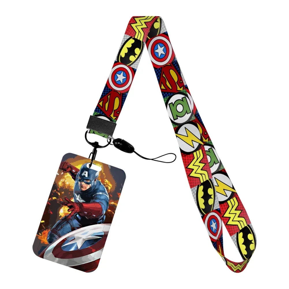 Marvel Character Card Holder with Lanyard | ID Card Holder Keychain