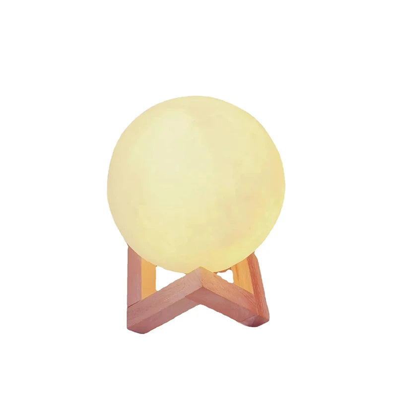 Cute Duck & Moon Night Light — LED Bedside Lamp, Kids Room Gift