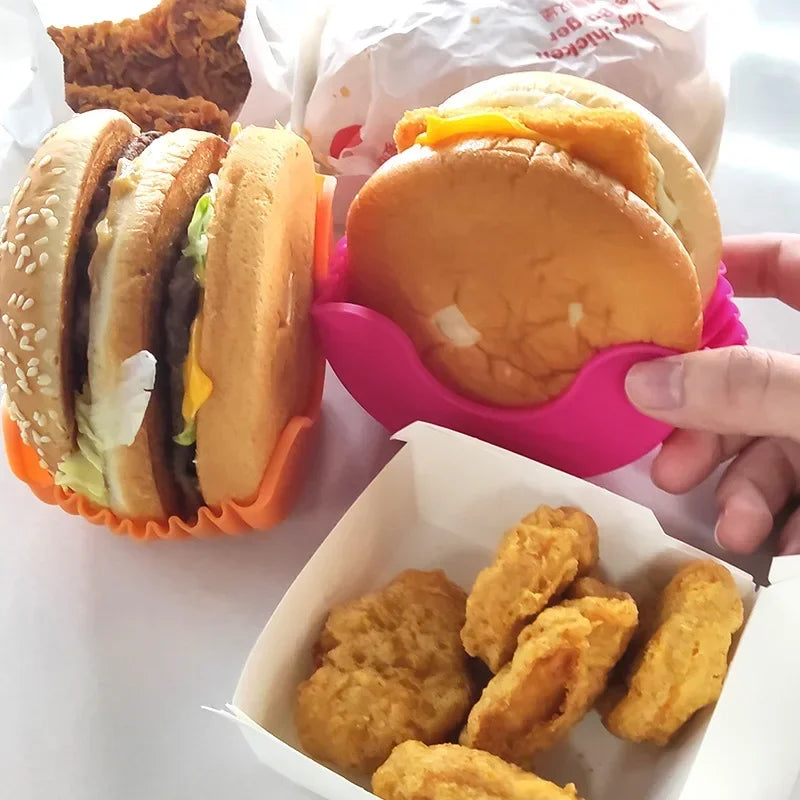 Silicone Burger Rack Holder Reusable BBQ Burger Stand