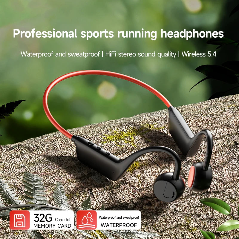 Lenovo Bone Conduction Headphones — Wireless, Waterproof, Bluetooth 5.3