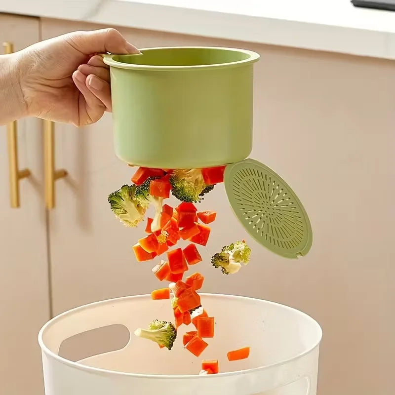 Press-Type Drain Basket & Sink Organiser – Kitchen & Bathroom Food Strainer