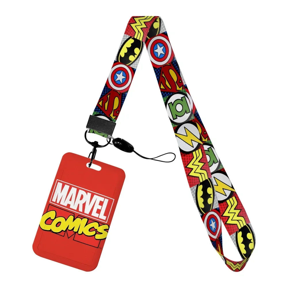 Marvel Character Card Holder with Lanyard | ID Card Holder Keychain