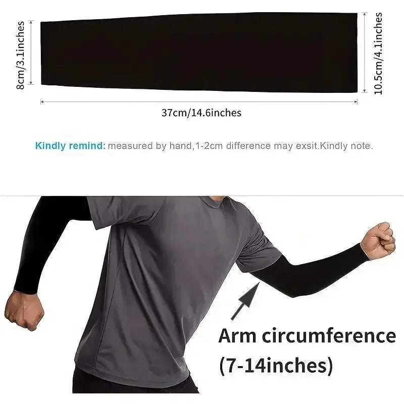 UPF 50+ Cooling Arm Sleeves – Sun Protection Ice Silk Covers for Cycling, Golf & Outdoor Sports