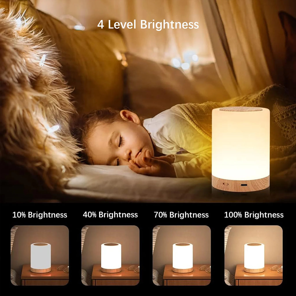 Smart LED Night Light | Touch Control RGB Table Lamp
