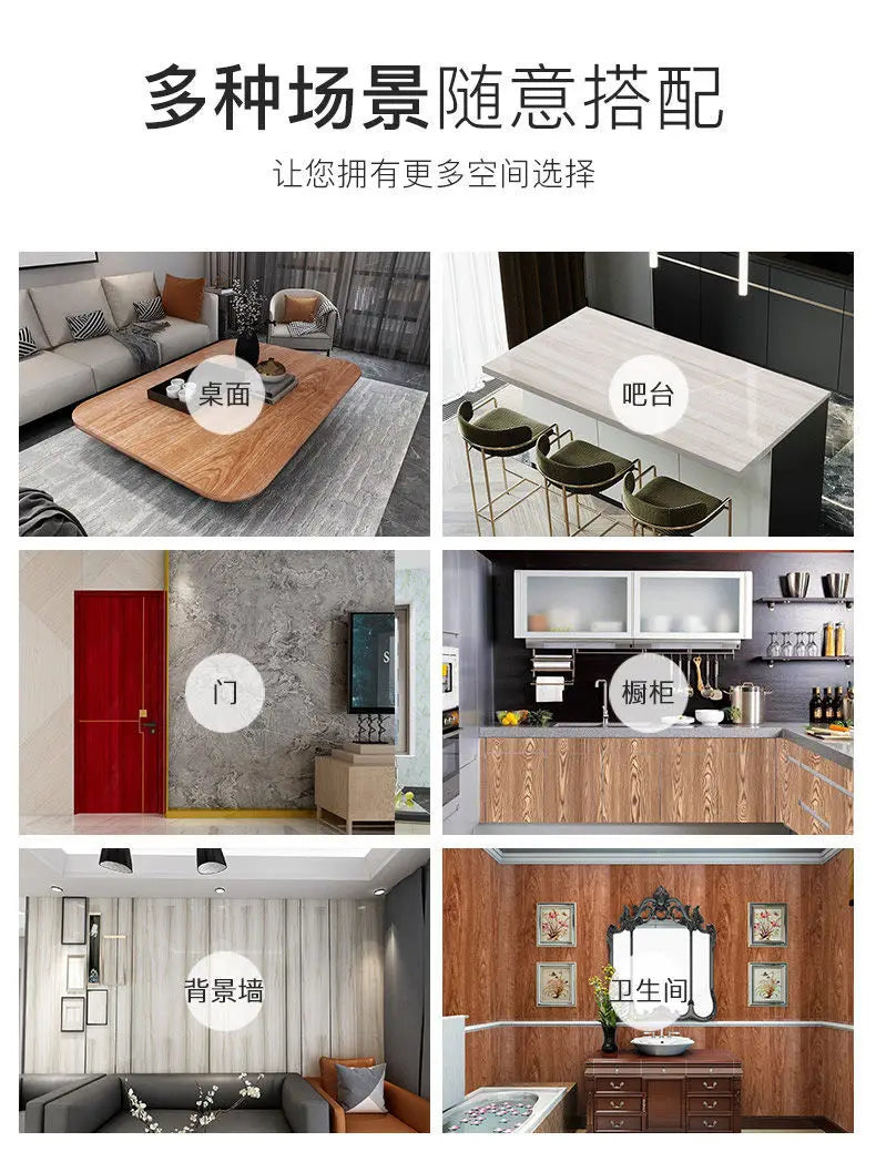 Wood Grain Peel & Stick Wallpaper – Self-Adhesive Waterproof PVC Wall Sticker