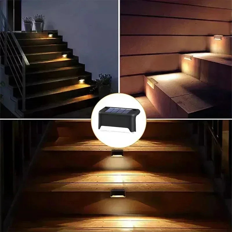 Solar LED Deck & Step Lights — Waterproof Outdoor Garden Stair Lamp, 1–12 Pack