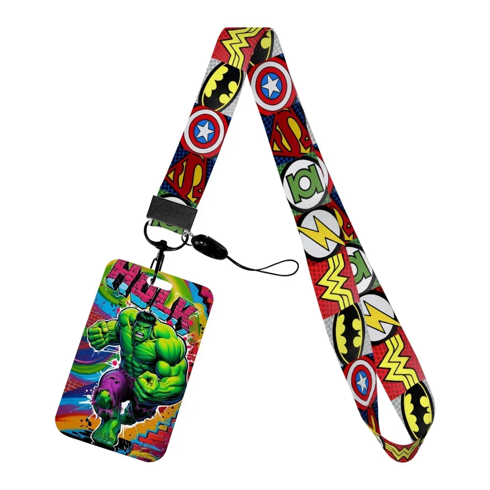 Marvel Character Card Holder with Lanyard | ID Card Holder Keychain