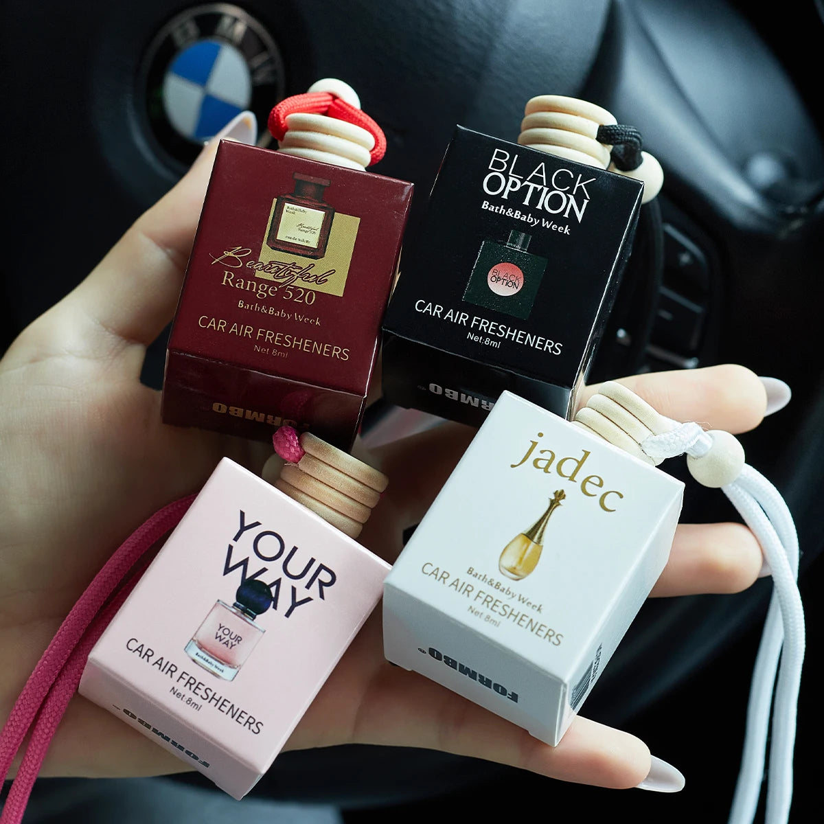 Home Sweet Home car air freshener perfume clip with floral scent, designed to freshen vehicle interiors.