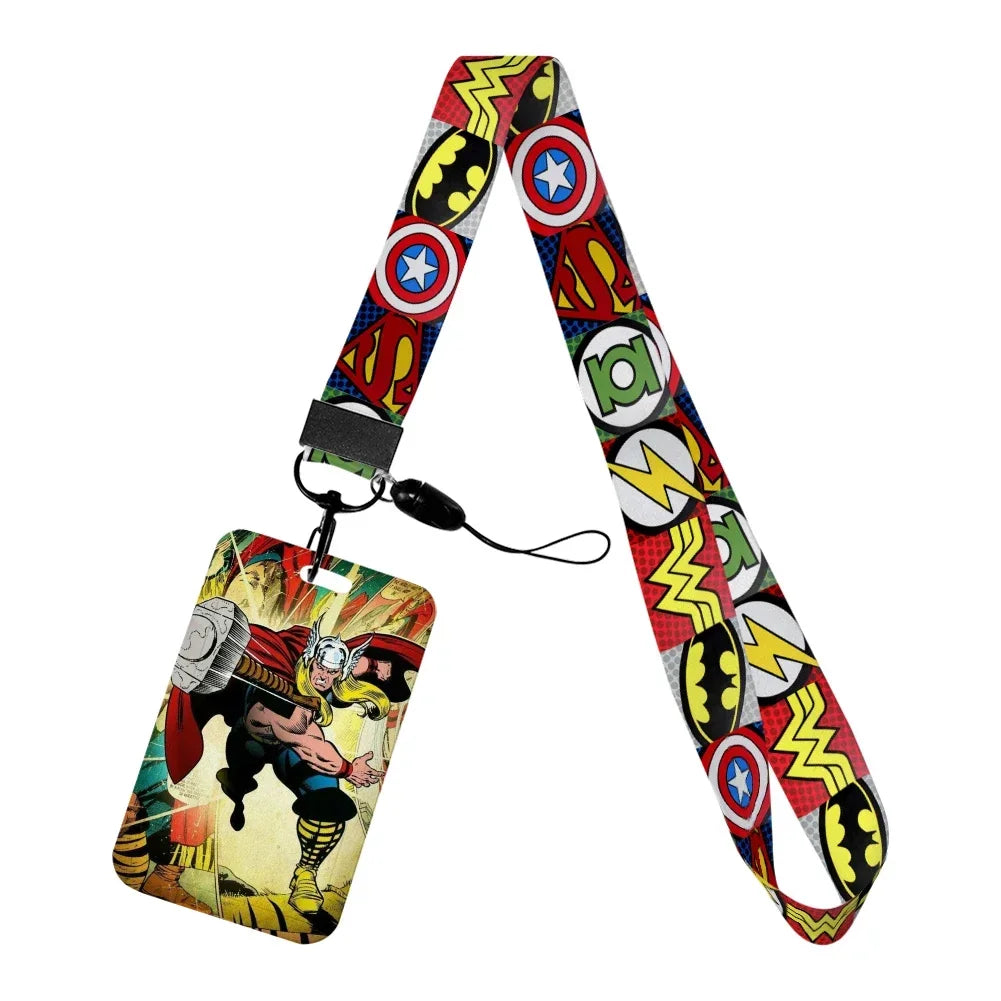 Marvel Character Card Holder with Lanyard | ID Card Holder Keychain