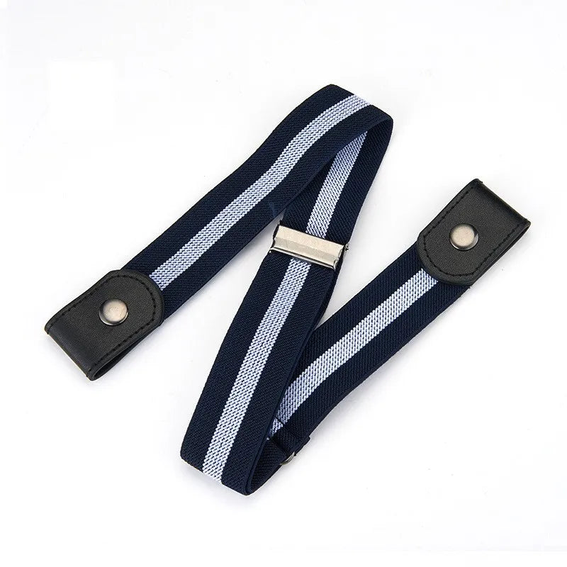 Home Sweet Home traceless elastic belt with invisible stretch waistband for men and women, shown in close-up.