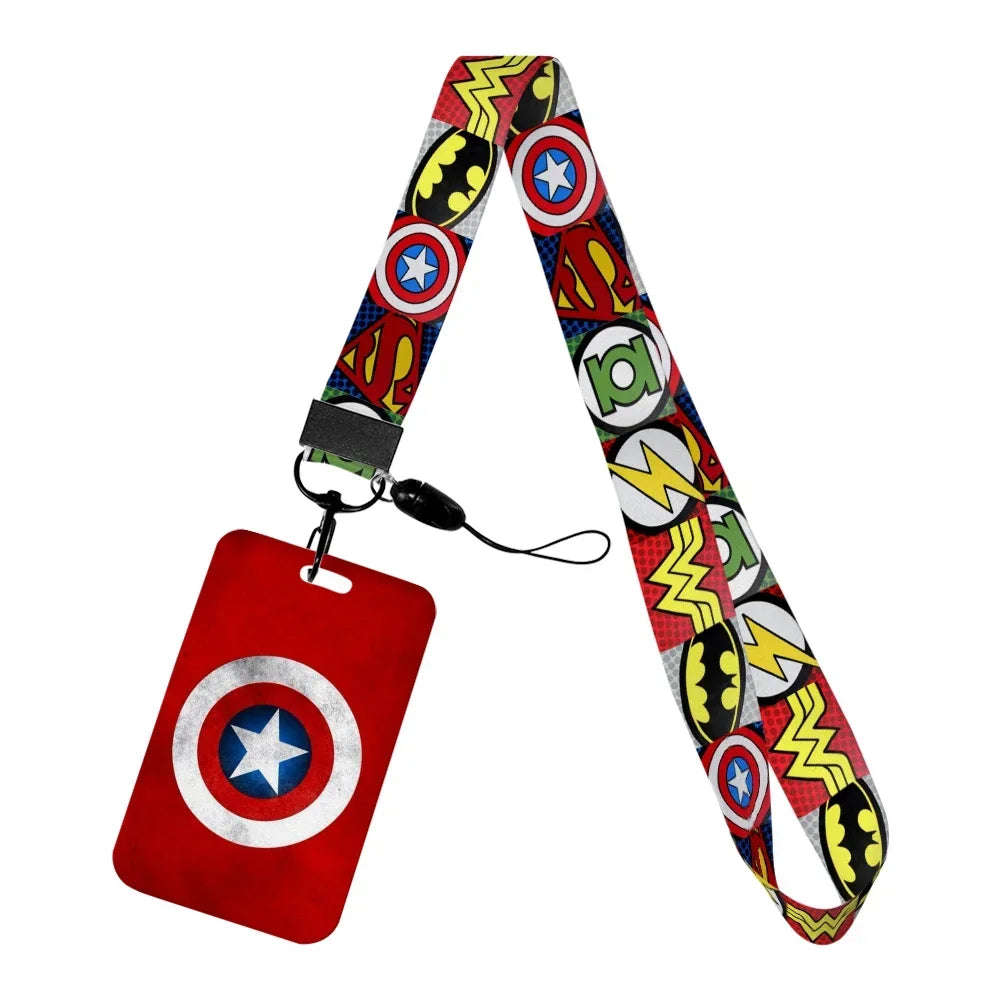 Marvel Character Card Holder with Lanyard | ID Card Holder Keychain