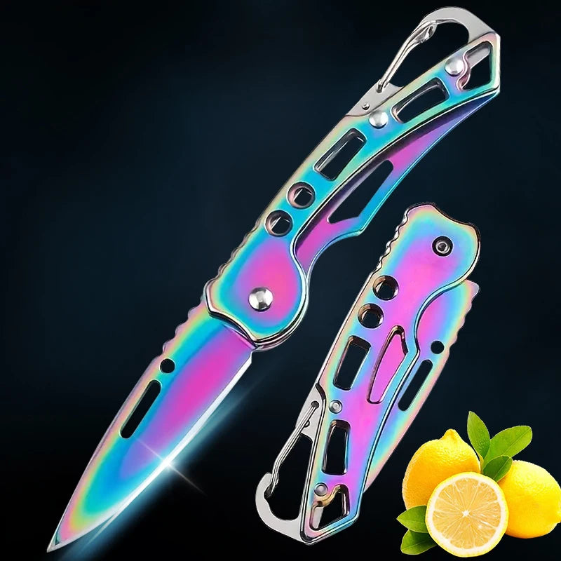 Folding Pocket Knife – Stainless Steel Fruit & Kitchen Knife with Non-Slip Handle
