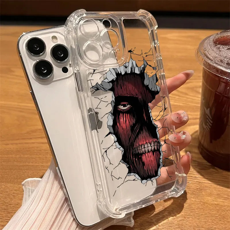 Attacks Anime On Titans Hot Cool Phone Case Clear For iPhone