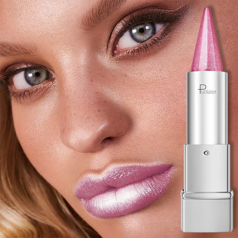 Pearl Shimmer Lipstick – Metallic High Shine, Waterproof & Long-Lasting Lip Colour
